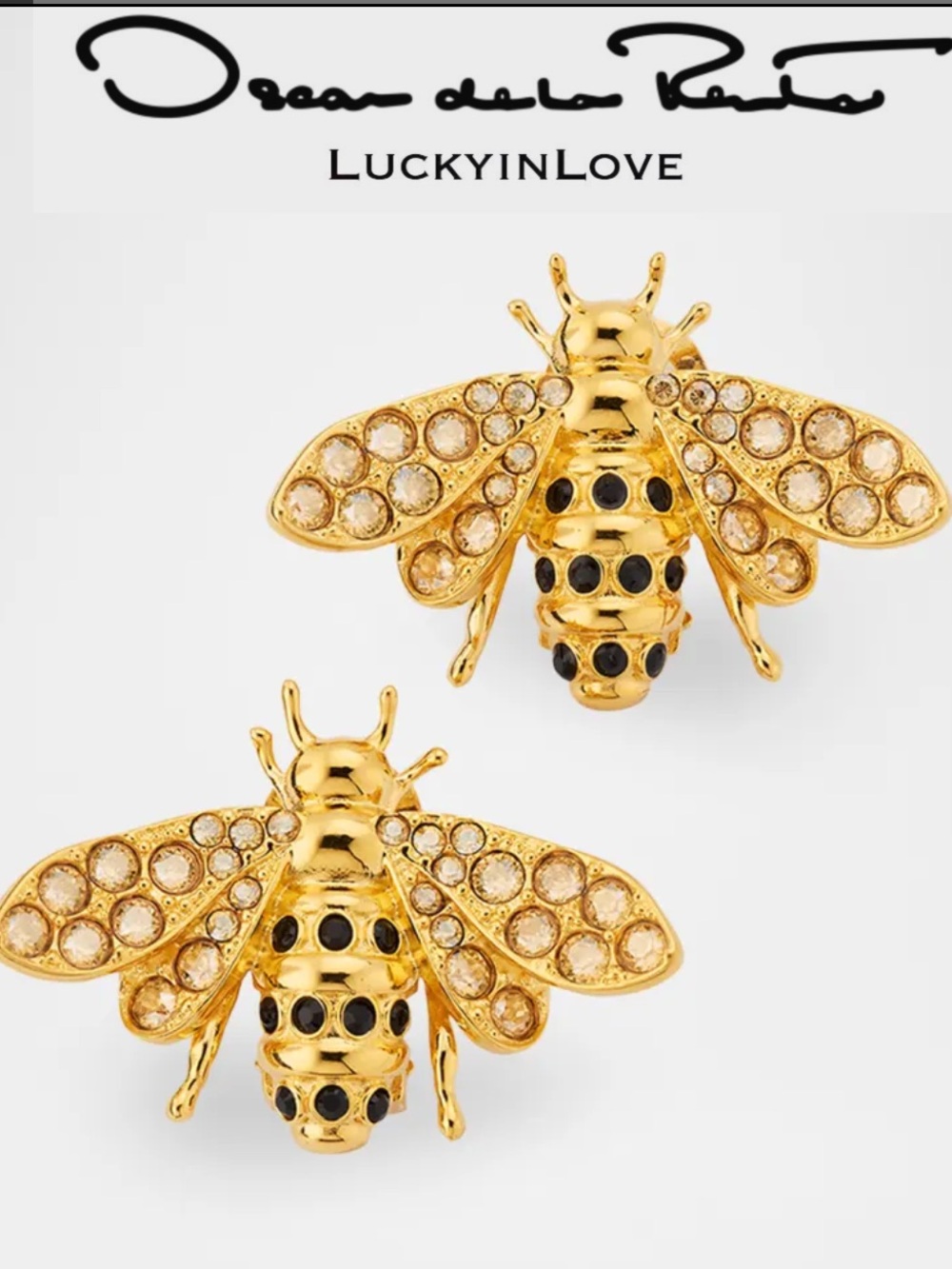 OSCAR DE LA RENTA • Golden Honey
Bee Stud Earrings